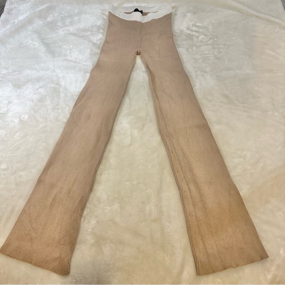 JLuxLabel Tan Ribbed High Waist Yoga Comfy Pants Size Medium - Picture 4 of 15